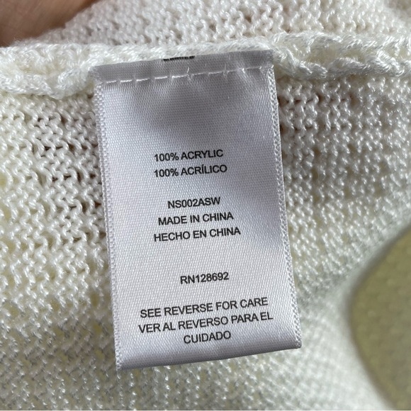 Madden NYC Cut Out Ring Crochet Knit Mini Dress in Off White Size Small - Picture 7 of 8